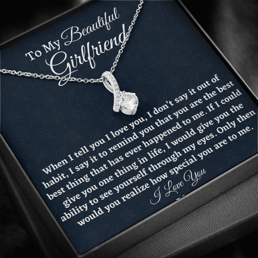 Girlfriend Necklace Gift, Anniversary Gift for Girlfriend, Beautiful Necklace, Birthday Gift for Girlfriend, Valentine’s Day Gift for Girlfriend