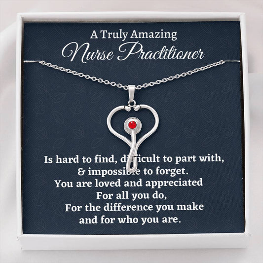 Nurse Practitioner Gift, Appreciation Gift For A Nurse Practitioner, Stethoscope Necklace Personalized Nurse Practitioner Gift, Nurse Jewelry Gift For Women