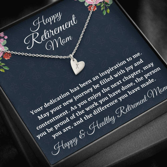 Retirement Gifts for Mom Necklace, Sweetest Hearts Necklace, Happy Retirement Gifts for Retiring Mother, Mom Retirement Gift