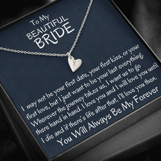 To My Bride Hearts Necklace, Bride Gift, From Groom To Bride, Wedding Day Gift For Bride From Groom, Gift For Wife To Be