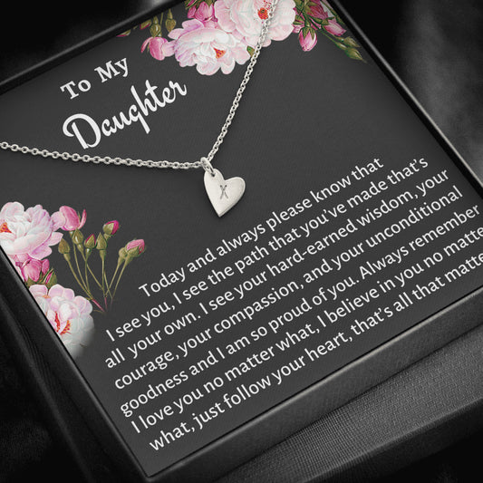 To My Daughter I Am Proud of You Gift, Sweetest Hearts Necklace Gift, Father To Daughter Christmas Gift, Gift for Daughter from Mom, Birthday or Graduation Present