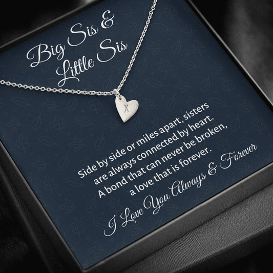 Big Sis Little Sis Gift, Sweetest Hearts Necklace Gift For Sister, Sister To Sister Christmas or Birthday Gift, Big Sis or Little Sis Gift