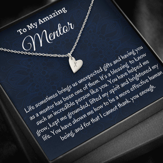 Mentor Gift For Women, Sweetest Hearts Initials Necklace, Appreciation Gift for Mentor, Career Mentor, Gift For Boss, Thank You Gift For Teacher
