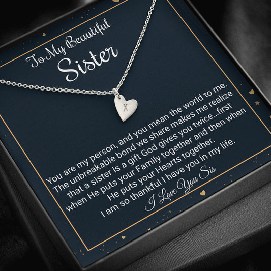 To My Sister Necklace Gift, Sweetest Hearts Necklace, Birthday Gift For A Sister, Christmas Gift, Gift For Soul Sister, My Best Friend