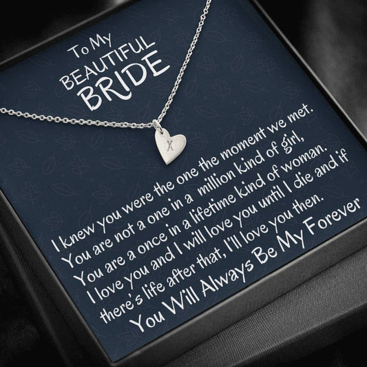To My Bride Sweetest Hearts Necklace Gift, From Groom To Bride, Wedding Day Gift For Bride From Groom, To My Bride Gift