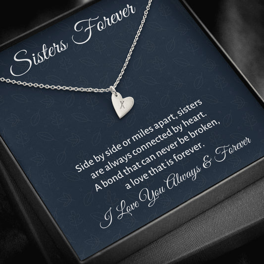 Forever Sister Gift, Sweetest Hearts Necklace Gift For Sister, Sister To Sister Christmas or Birthday Gift, Big Sis or Little Sis Gift