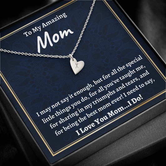 Mother's Day Necklace, Personalized Beautiful Hearts Necklace, Mom Gift Idea, Mom Gift From Daughter Necklace, Mom Gift From Son