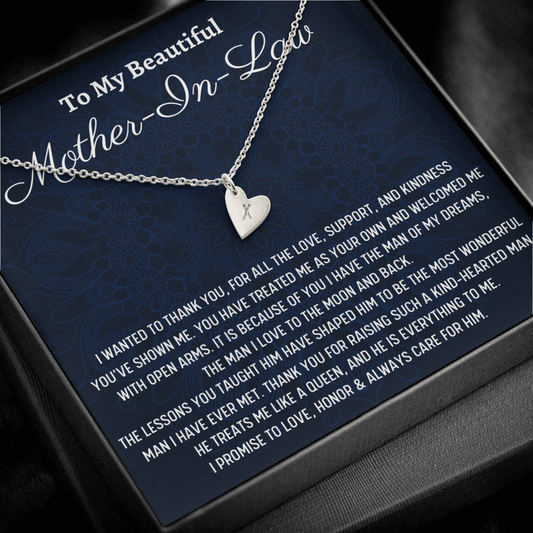 Mother-In Law Gift, Hearts Necklace, To My Husbands Mom Gift, Mother's Day Gift, Christmas Gift for Husband’s Mom