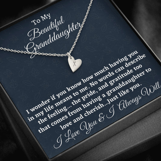 To My Granddaughter Gift, Sweetest Heart Necklace, Necklace for Granddaughter, Jewelry for Granddaughter From Grandmother For Birthday Gift