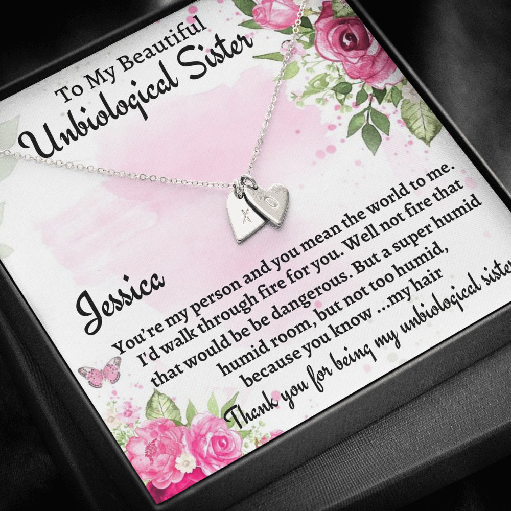Unbiological Sister Gift, Sweetest Hearts Necklace, Gift For Soul Sister, Birthday Gift For A Friend, Best Friend Christmas Gift
