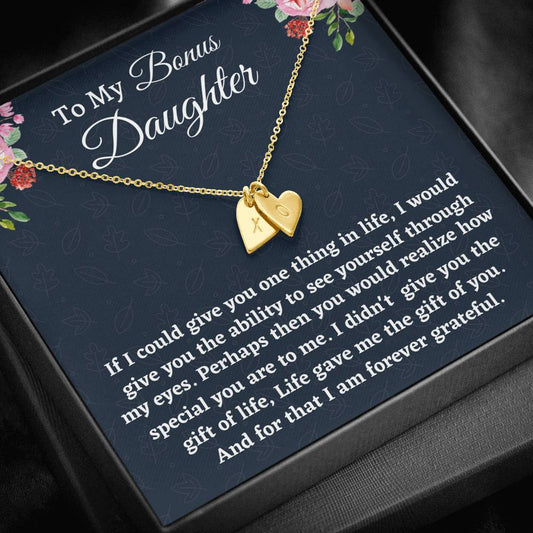 Gift for Stepdaughter, Bonus Daughter Gift, Sweetest Hearts Hearts Necklace, Birthday Gift, From Stepmom Present for Stepdaughter