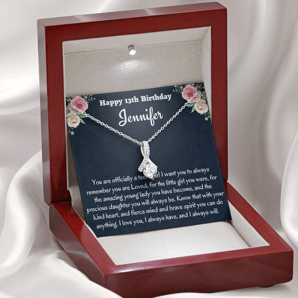Birthday Gift for 13 Year Old Girl, Personalized Thirteenth Birthday Gift, Beautiful Necklace, Birthday Present for 13 Year Old, Teen Birthday Gift, Officially A Teenager Gift.