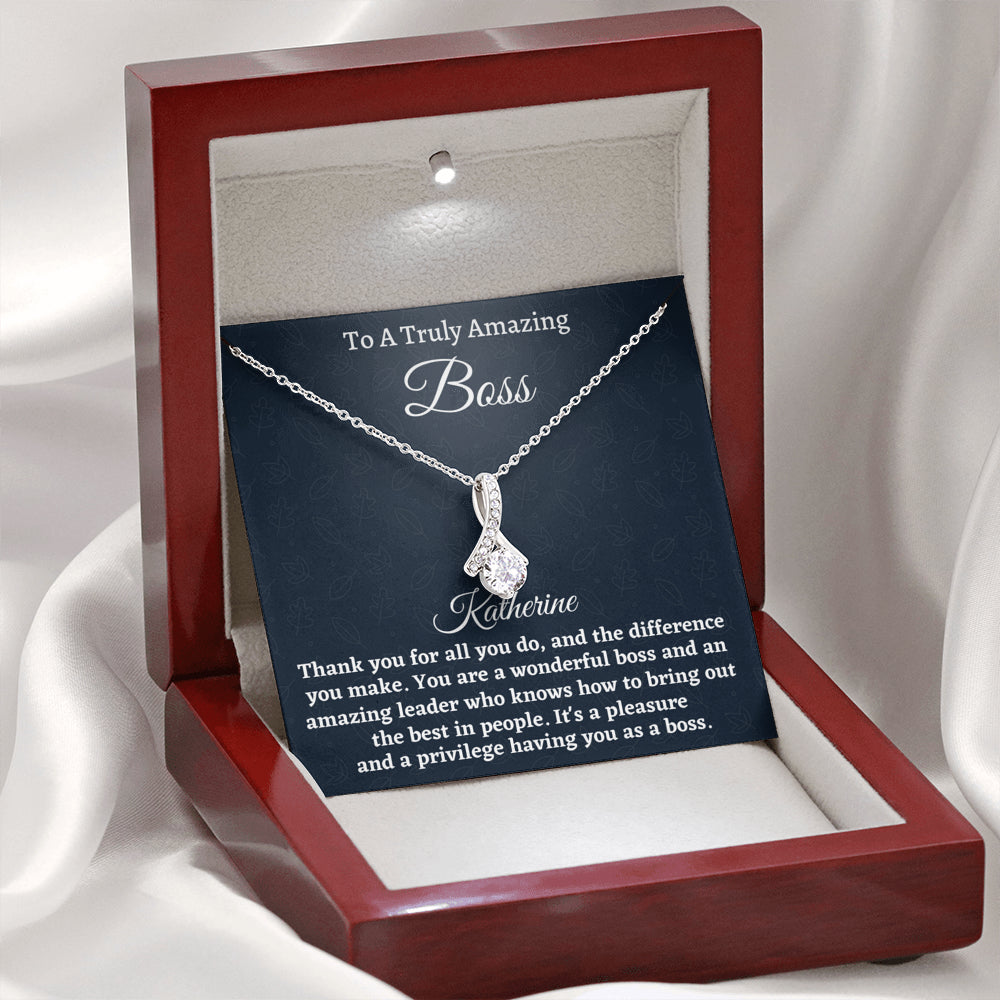 Personalized Boss Gift for Women Boss, Beautiful Necklace, Boss Lady Jewelry Gift, Appreciation Thank You Gift For An Amazing Boss