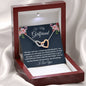 To My Girlfriend Necklace Gift, Two Hearts Necklace For Her Birthday, Anniversary Gift, Gift For Her, Gift For Girlfriend
