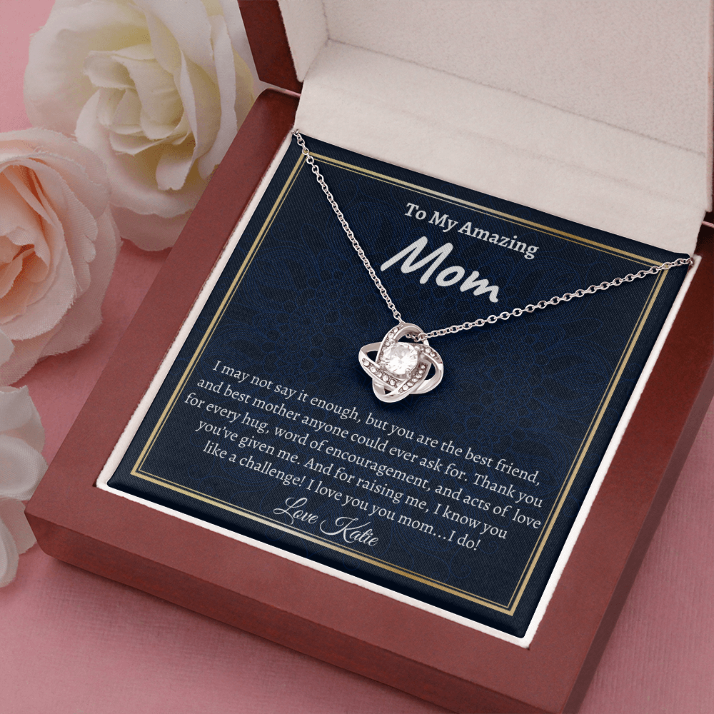 Funny Mother's Day Gift, Mom Gift From Daughter Necklace, Love Knot Necklace, Christmas Gift, Mom Gift Idea, Mom Gift From Son