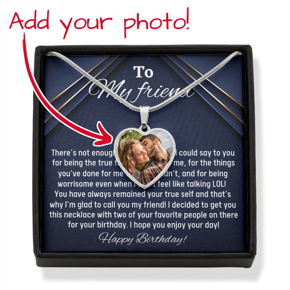 Customized message Picture Necklace gift