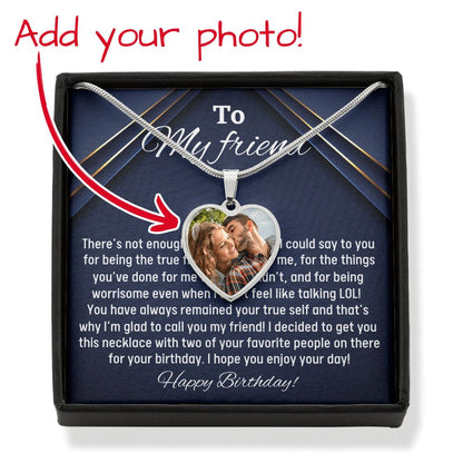Customized message Picture Necklace gift