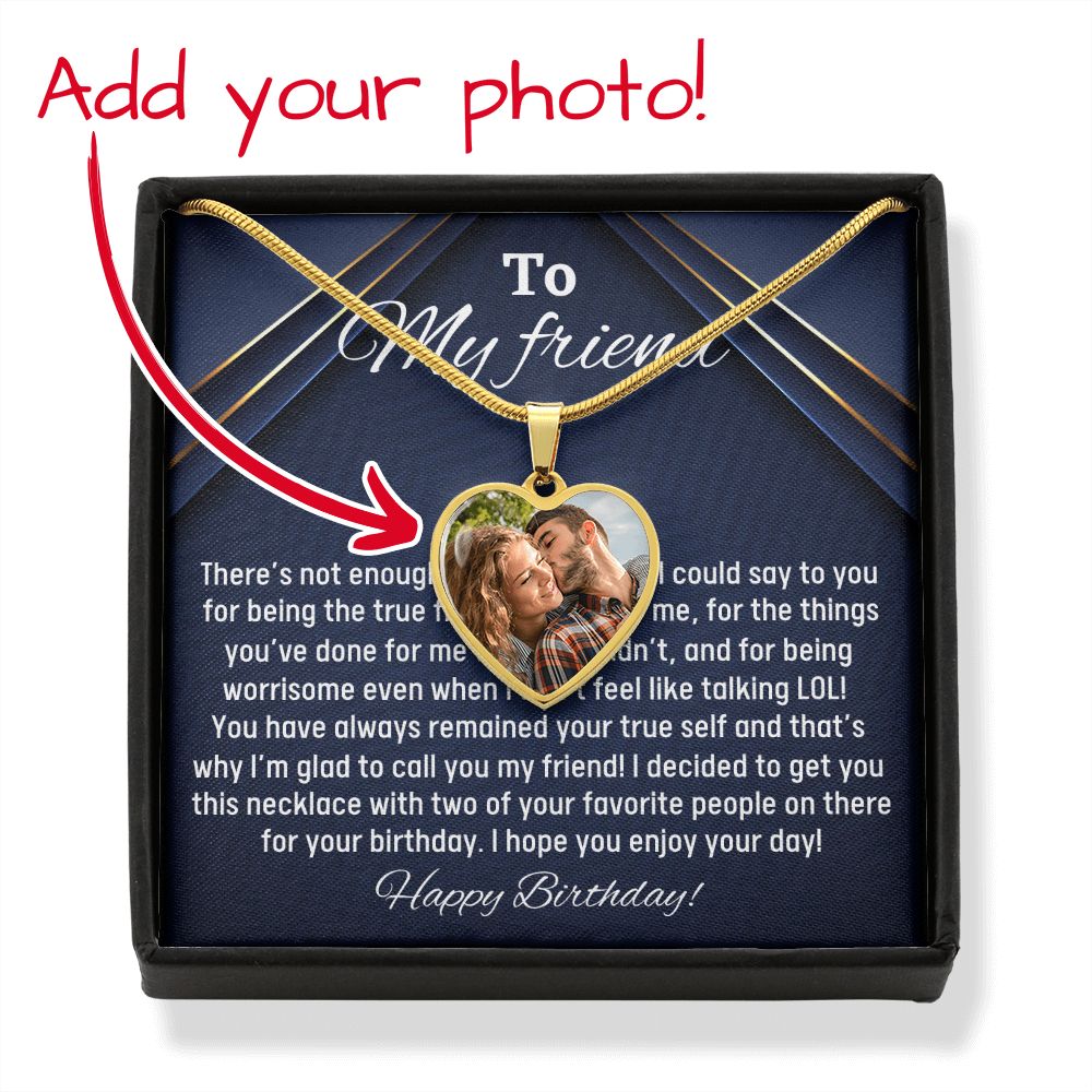 Customized message Picture Necklace gift