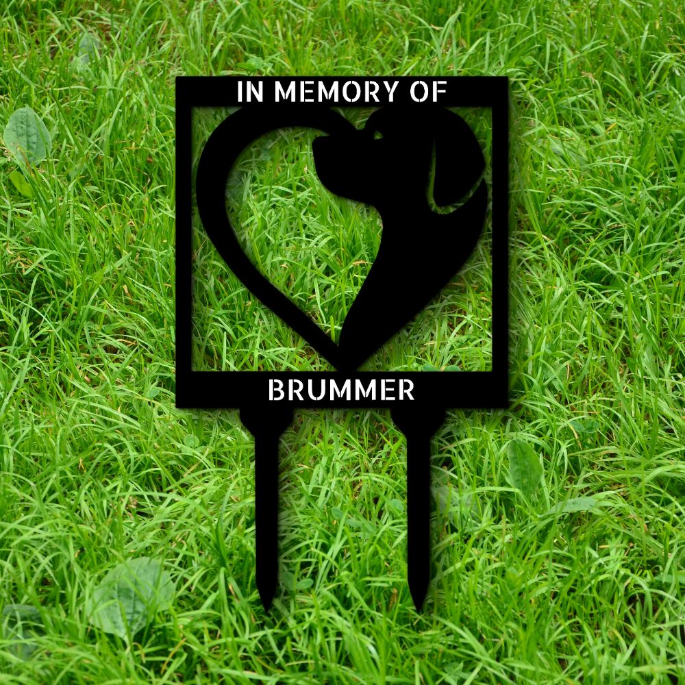 Personalized Dog Memorial Garden Stake, Loss Of Pet Gift, Pet Memorial Metal Sign, Metal Garden Décor, In Memory of Yard Marker