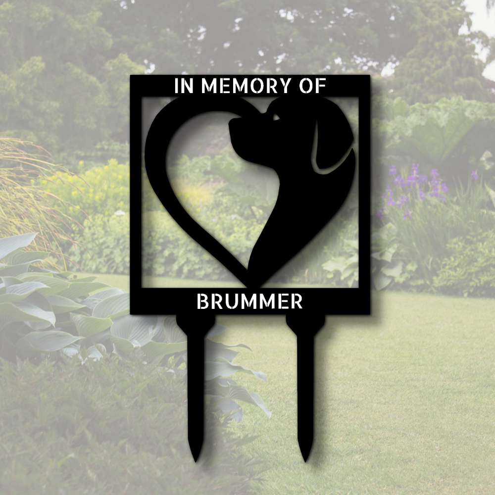 Personalized Dog Memorial Garden Stake, Loss Of Pet Gift, Pet Memorial Metal Sign, Metal Garden Décor, In Memory of Yard Marker