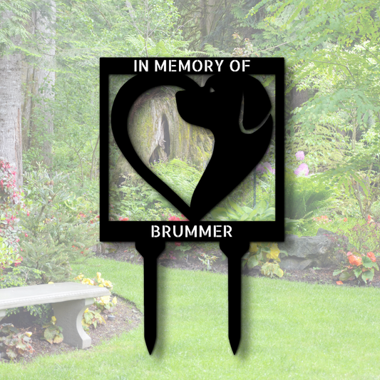 Personalized Dog Memorial Garden Stake, Loss Of Pet Gift, Pet Memorial Metal Sign, Metal Garden Décor, In Memory of Yard Marker