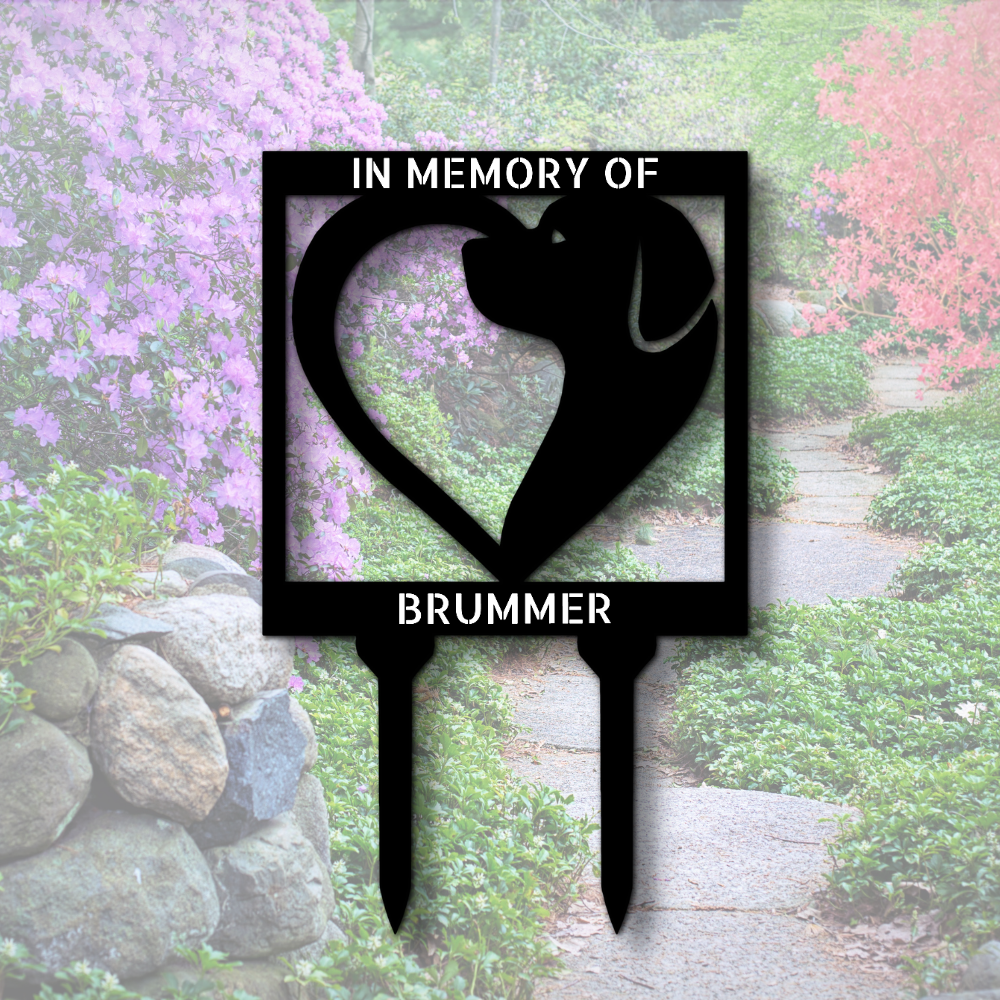 Personalized Dog Memorial Garden Stake, Loss Of Pet Gift, Pet Memorial Metal Sign, Metal Garden Décor, In Memory of Yard Marker