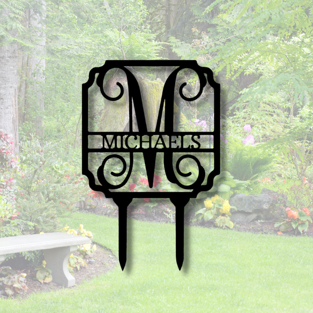 Personalized Stake Metal Sign, Garden Metal Stake, Metal Yard Sign, Porch Plaque, Mothers Day Gift