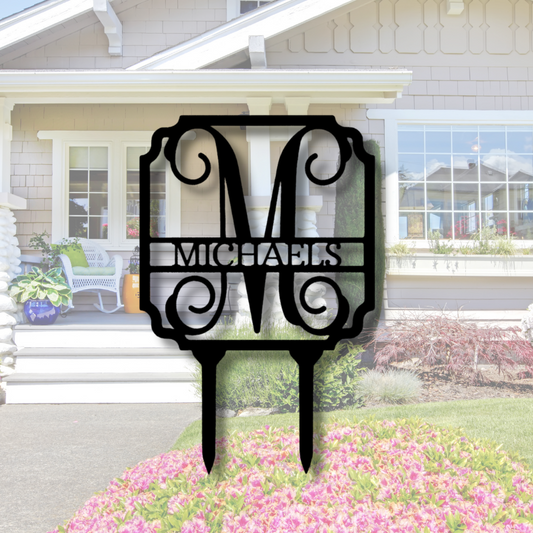 Personalized Stake Metal Sign, Garden Metal Stake, Metal Yard Sign, Porch Plaque, Mothers Day Gift