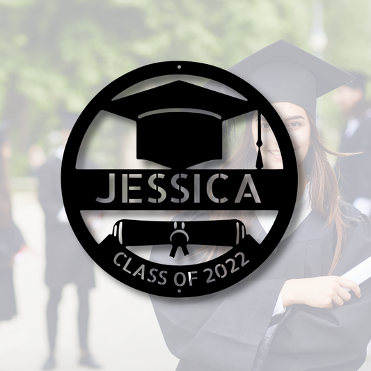 Custom Graduation Metal Sign, Personalized  Graduation Gift, Class of 2022 Metal Art, Graduation Décor, Daughter Son Graduation Gift